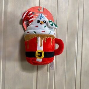 fuzzyard  Festive Chocolate Drink Machine Washable 8.5” Clinker & Squeaker